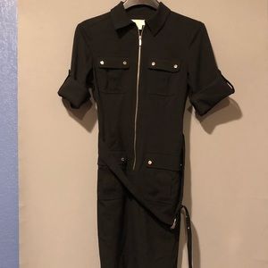 Black short sleeve Michael kors dress with silver